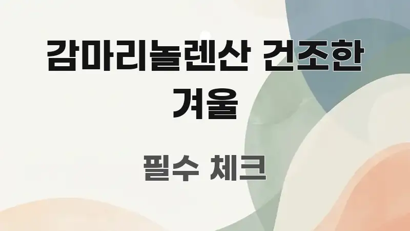감마리놀렌산 건조한 겨울 핵심 정보 중심의 미니멀 블로그 썸네일