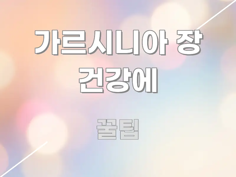 가르시니아 장 건강에 정보 이미지 가르시니아 장 건강에 꼭 필요한 정보만 담은 정보 요약 인포그래픽 이미지