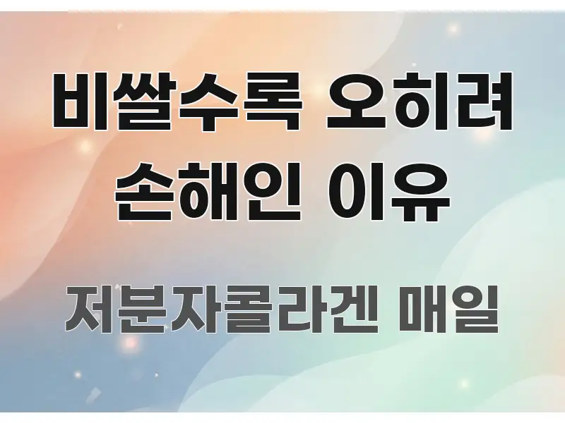 비쌀수록 오히려 손해인 이유 핵심 요약 비쌀수록 오히려 손해인 이유 시선을 사로잡는 정보 요약 인포그래픽 이미지 - 가독성을 높이는 이미지
