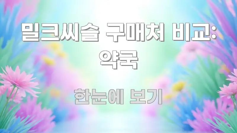 밀크씨슬 구매처 비교: 약국 정보 이미지 밀크씨슬 구매처 비교: 약국 한눈에 보기 좋게 요약한 핵심 요약 디자인 카드 - 가독성을 높이는 이미지