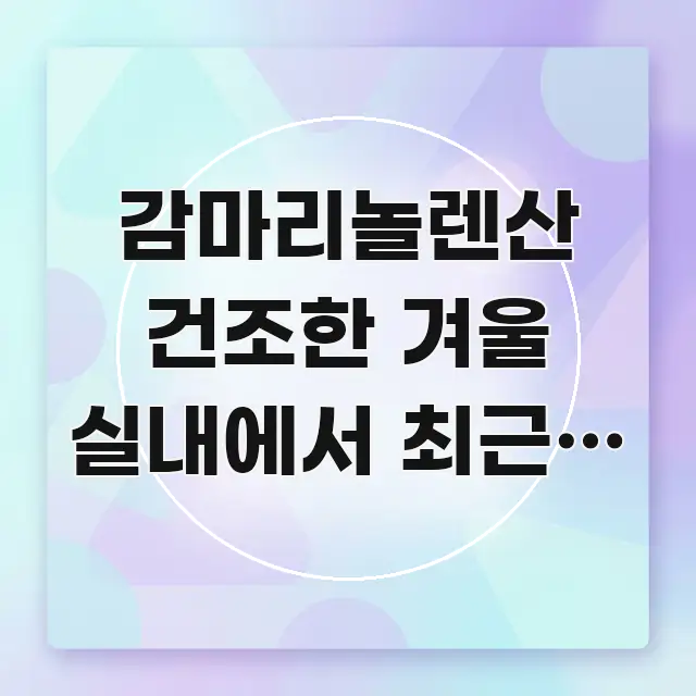 감마리놀렌산 건조한 겨울 실내에서 최근에 바꿔서 먹는데 핵심 개념을 담은 텍스트 기반 블로그 이미지 - 가독성을 높이는 이미지
