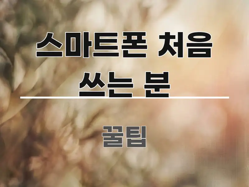 스마트폰 처음 쓰는 분 정보 이미지 스마트폰 처음 쓰는 분 스마트하게 정리된 핵심 정보 비주얼 - 내용 요약을 위한 이미지