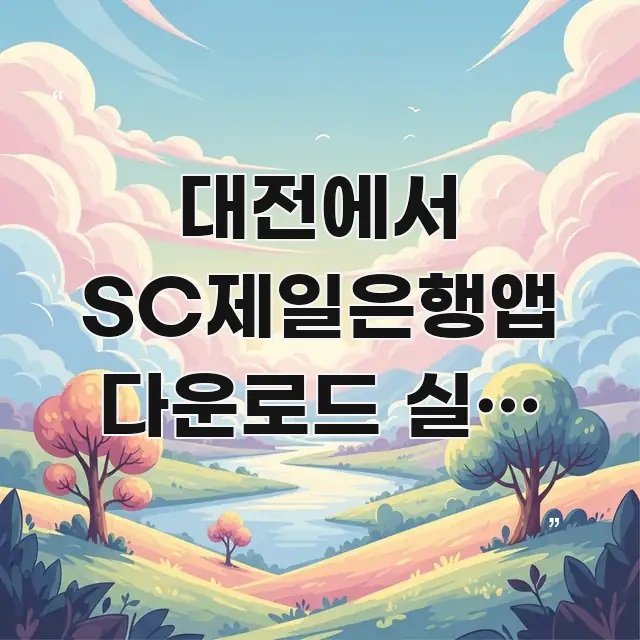 대전에서 SC제일은행앱 다운로드 실패 5가지 원인 — 바로 활용 가능한 텍스트형 카드뉴스 표지 이미지