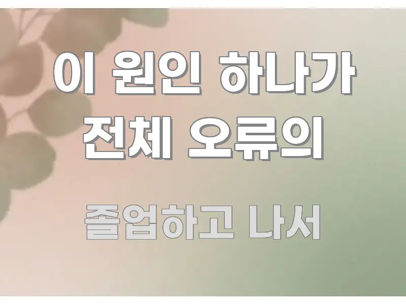 이 원인 하나가 전체 오류의 꼼꼼하게 정리된 블로그 헤더 이미지 - 본문 내용과 연관된 이미지
