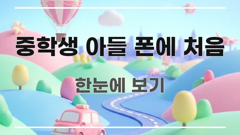 중학생 아들 폰에 처음 핵심만 담은 가독성 높은 정보 이미지 - 글 흐름을 돕는 시각 자료