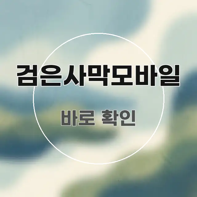 검은사막모바일 핵심 키워드 중심의 심플 타이포그래피 표지