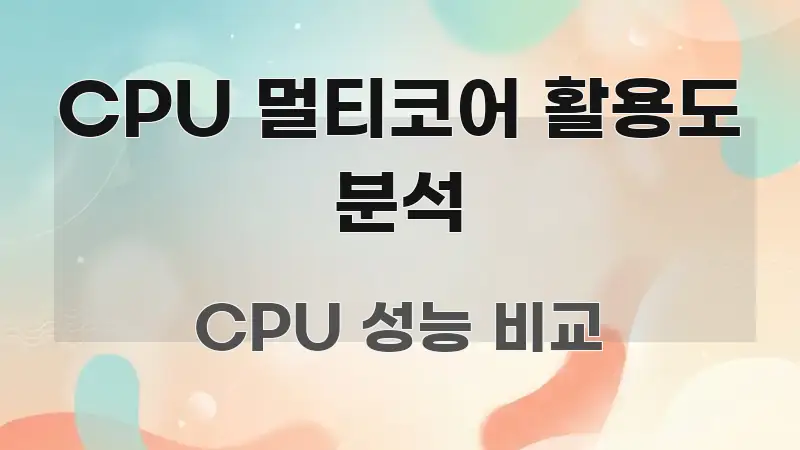 CPU 멀티코어 활용도 분석 전문적으로 분석한 스마트 정보 카드 - 내용 요약을 위한 이미지