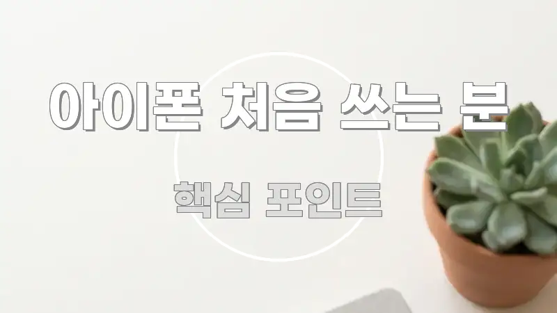 아이폰 처음 쓰는 분 핵심 내용을 정리한 핵심 정리 썸네일 이미지 - 설명을 돕는 이미지