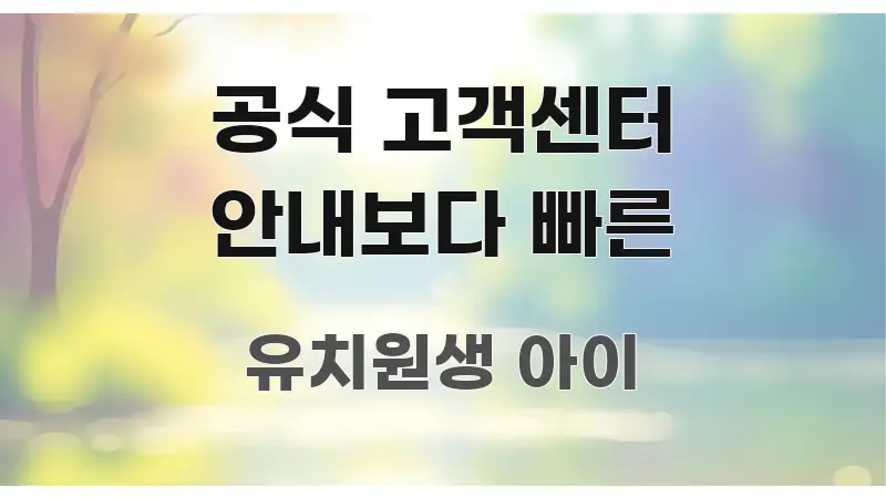 공식 고객센터 안내보다 빠른 흥미롭게 구성한 핵심 요약 디자인 카드 - 내용 요약을 위한 이미지