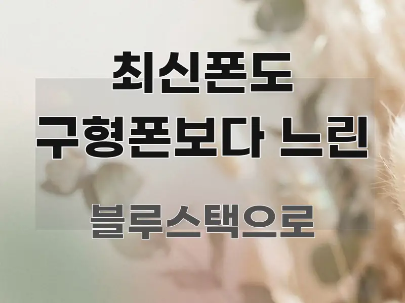 최신폰도 구형폰보다 느린 핵심만 담은 정보 요약 인포그래픽 이미지 - 독자 이해를 위한 이미지