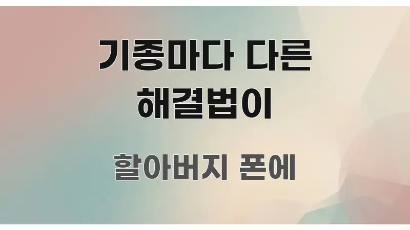 기종마다 다른 해결법이 빠르게 이해할 수 있는 글 소개 썸네일 이미지 - 설명을 돕는 이미지