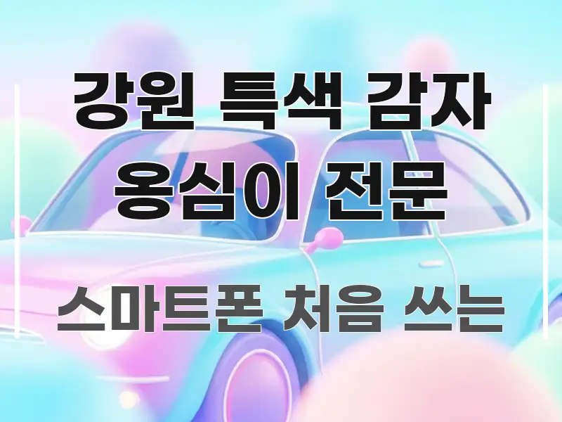 강원 특색 감자 옹심이 전문 핵심 요점 중심의 정보 요약 포스터 - 참고용 이미지