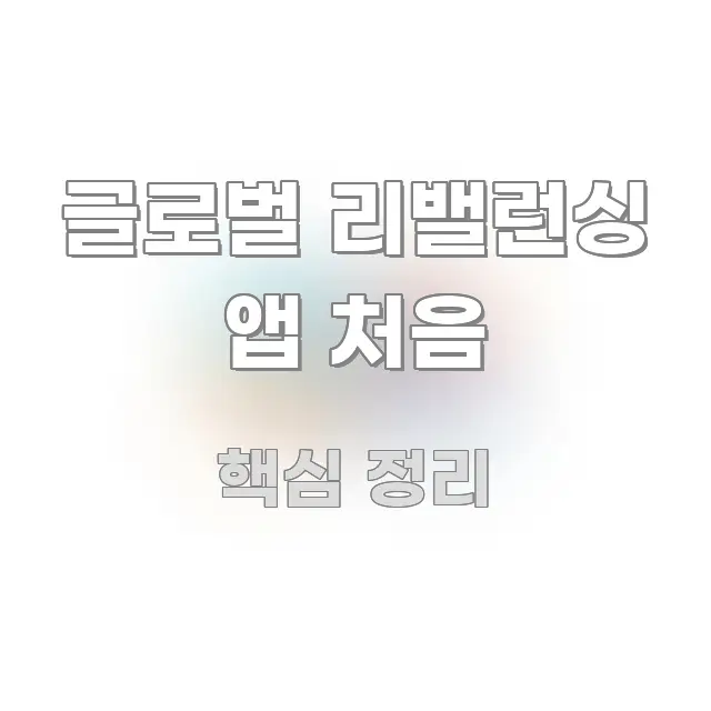 글로벌 리밸런싱 앱 처음 독자를 위해 선별한 정보 요약 포스터 - 글 흐름을 돕는 시각 자료