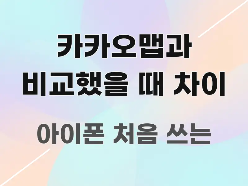 카카오맵과 비교했을 때 차이 전문적으로 분석한 정보 전달형 표지 이미지 - 활용 예시 이미지