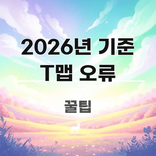 2026년 기준 T맵 오류 실생활에 도움되는 심플 타이포그래피 표지
