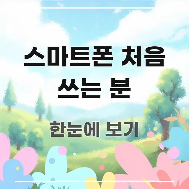 스마트폰 처음 쓰는 분 흥미롭게 구성한 정보 전달형 표지 이미지 - 독자 이해를 위한 이미지