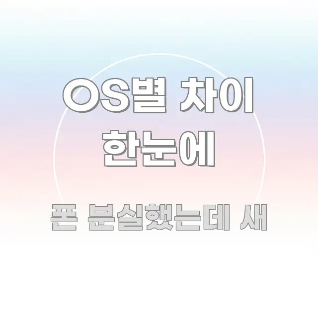OS별 차이 한눈에 주요 포인트를 요약한 블로그 헤더 이미지 - 독자 이해를 위한 이미지