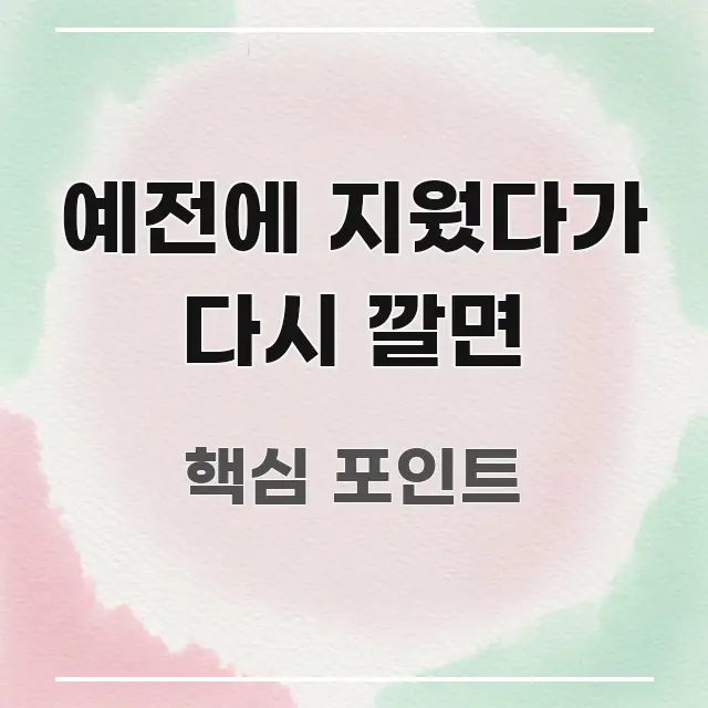 예전에 지웠다가 다시 깔면 이해하기 쉬운 핵심 정보 비주얼 - 활용 예시 이미지