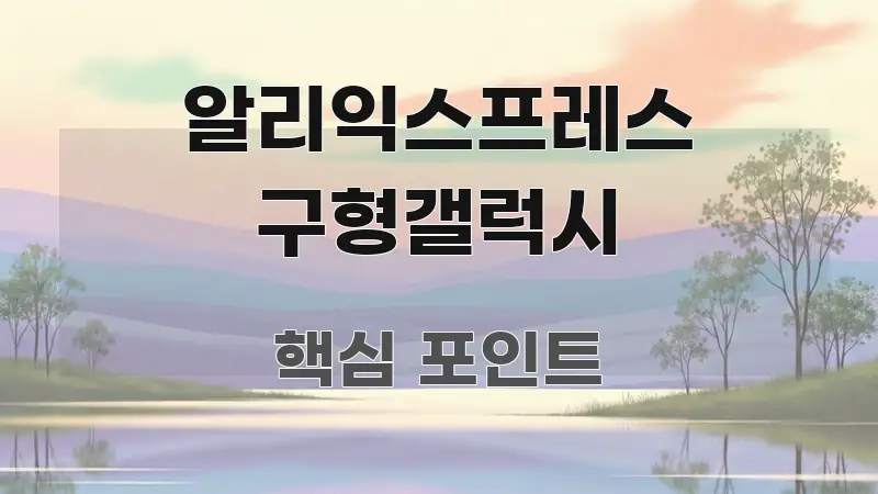 알리익스프레스 구형갤럭시 핵심 정보를 압축한 가독성 높은 정보 이미지 - 본문 내용과 연관된 이미지