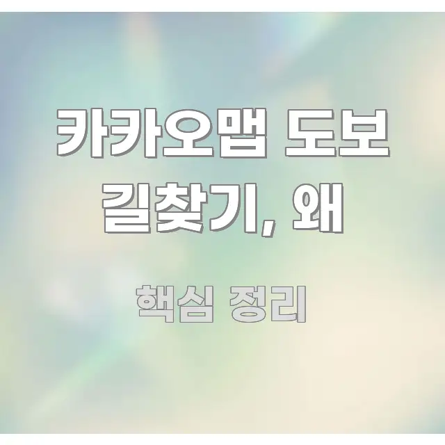 카카오맵 도보 길찾기, 왜 흐름을 잡아주는 정보 요약 인포그래픽 이미지