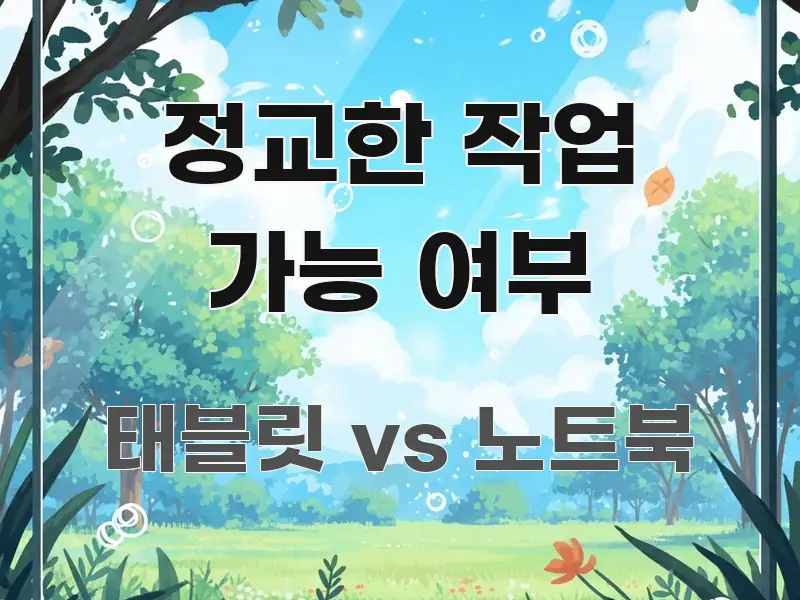 정교한 작업 가능 여부 핵심 키워드 중심의 글 소개 썸네일 이미지
