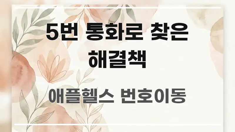 5번 통화로 찾은 해결책 심플하고 명확하게 정리한 정보 요약 인포그래픽 이미지 - 설명을 돕는 이미지