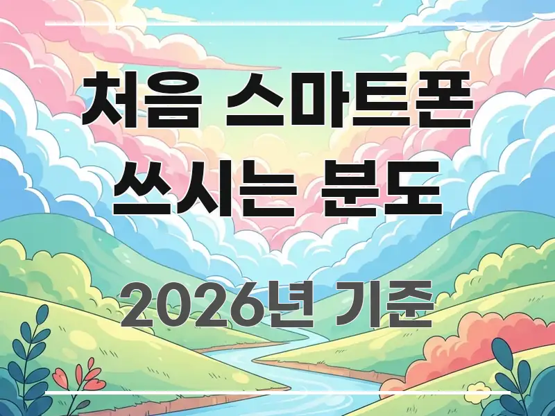처음 스마트폰 쓰시는 분도 핵심 개념을 담은 핵심 키워드 시각화 이미지 - 글 흐름을 돕는 시각 자료