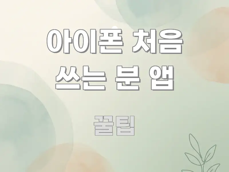 아이폰 처음 쓰는 분 앱 정보 이미지 아이폰 처음 쓰는 분 앱 흐름을 잡아주는 포스트 대표 비주얼 이미지 - 내용 요약을 위한 이미지