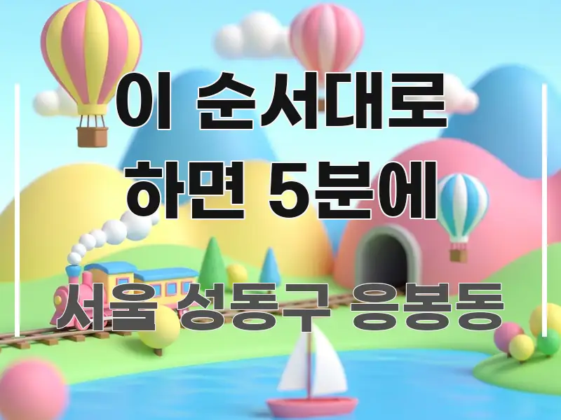 이 순서대로 하면 5분에 꼼꼼하게 정리된 깔끔한 인포그래픽 표지 - 독자 이해를 위한 이미지