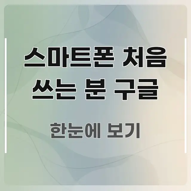 스마트폰 처음 쓰는 분 구글 알기 쉽게 정리한 블로그 대표 이미지 - 활용 예시 이미지
