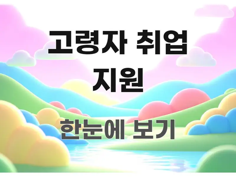 고령자 취업 지원 한 번에 이해되는 심플 타이포그래피 표지