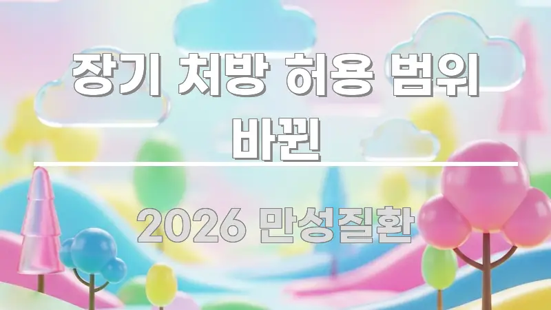 장기 처방 허용 범위 바뀐 핵심 개념을 담은 심플 타이포그래피 표지 - 독자 이해를 위한 이미지
