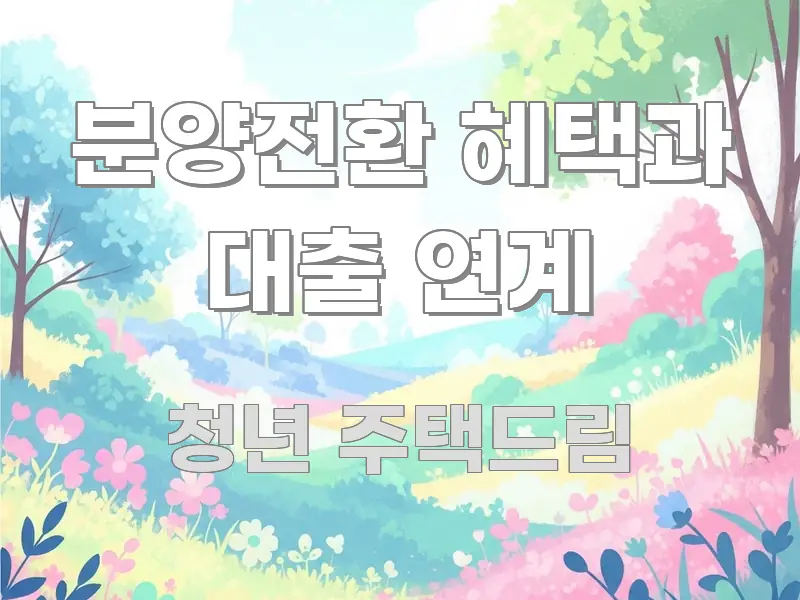 분양전환 혜택과 대출 연계 핵심 요약 분양전환 혜택과 대출 연계 한눈에 보기 좋게 요약한 깔끔한 인포그래픽 표지