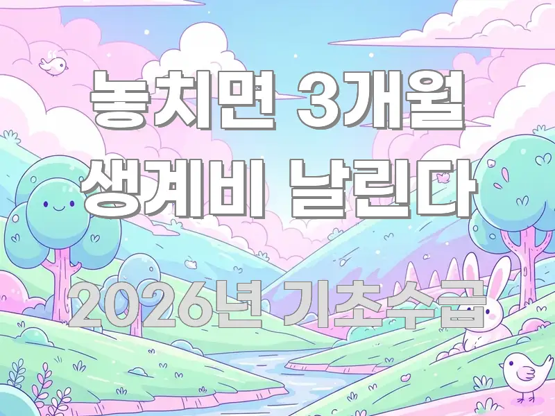 놓치면 3개월 생계비 날린다 핵심 정보 중심의 핵심 키워드 시각화 이미지