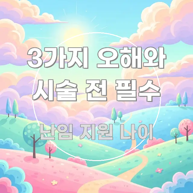 3가지 오해와 시술 전 필수 효율적으로 구성된 가독성 높은 정보 이미지
