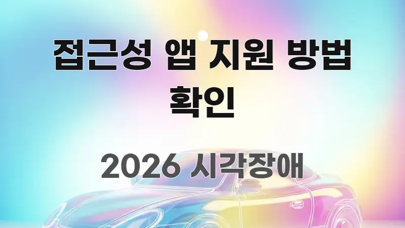 접근성 앱 지원 방법 확인 주요 흐름을 설명한 정보 요약 포스터