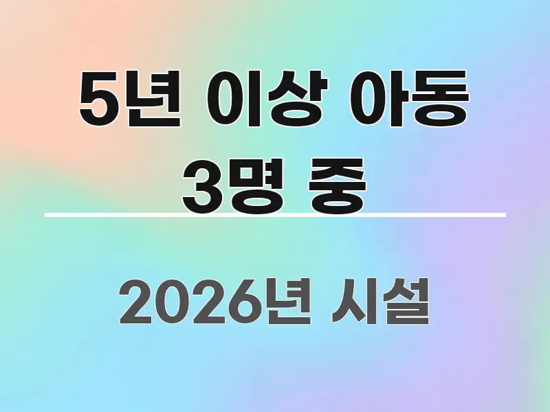 5년 이상 아동 3명 중 실생활에 도움되는 정보 요약 인포그래픽 이미지