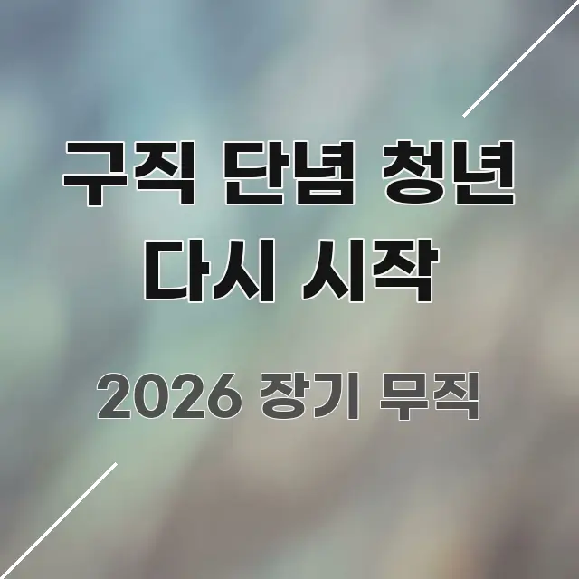 구직 단념 청년 다시 시작 흥미롭게 구성한 핵심 요약 디자인 카드
