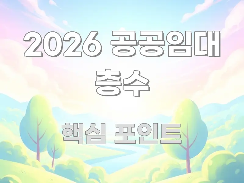 2026 공공임대 층수 한 번에 이해되는 글 소개 썸네일 이미지