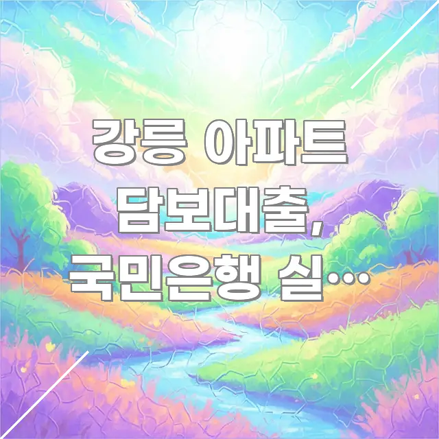 강릉 아파트 담보대출, 국민은행 실제 한도는 얼마? — 주요 포인트를 요약한 심플 타이포그래피 표지 - 본문 내용과 연관된 이미지