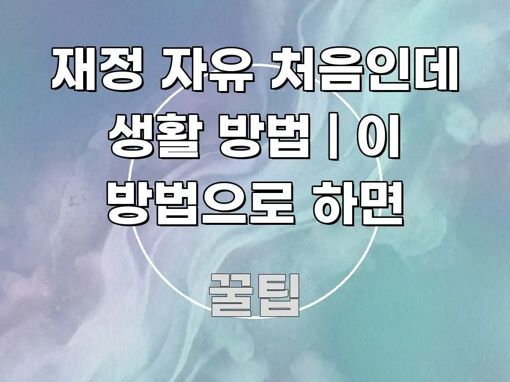재정 자유 처음인데 생활 방법 | 이 방법으로 하면 꼭 필요한 정보만 담은 블로그용 카드뉴스 썸네일 - 본문 내용과 연관된 이미지