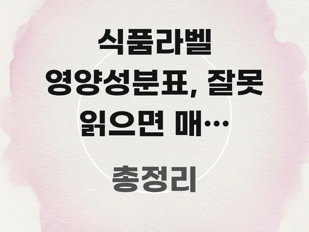 식품라벨 영양성분표, 잘못 읽으면 매일 500kcal 신뢰할 수 있는 정보를 담은 모던 카드뉴스 디자인