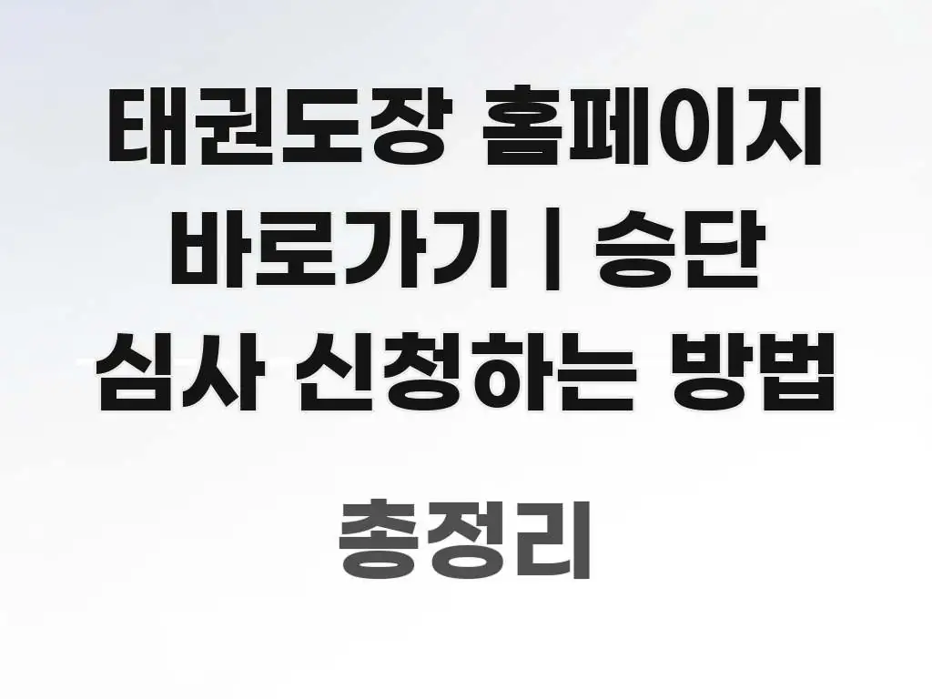 태권도장 홈페이지 바로가기 | 승단 심사 신청하는 방법 꼼꼼하게 정리된 블로그 헤더 이미지