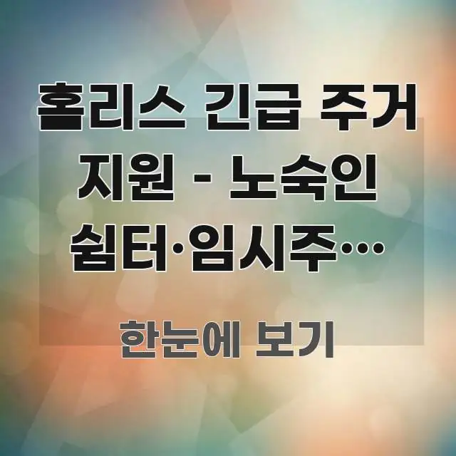 홈리스 긴급 주거 지원 – 노숙인 쉼터·임시주거 연계 주요 흐름을 설명한 블로그 헤더 이미지 - 글 흐름을 돕는 시각 자료