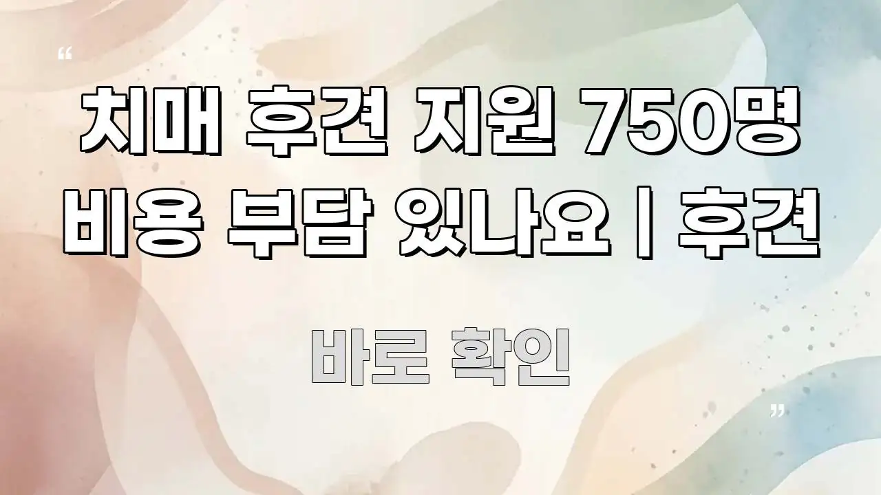 치매 후견 지원 750명 비용 부담 있나요 | 후견 스마트하게 정리된 핵심 키워드 시각화 이미지 - 내용 요약을 위한 이미지