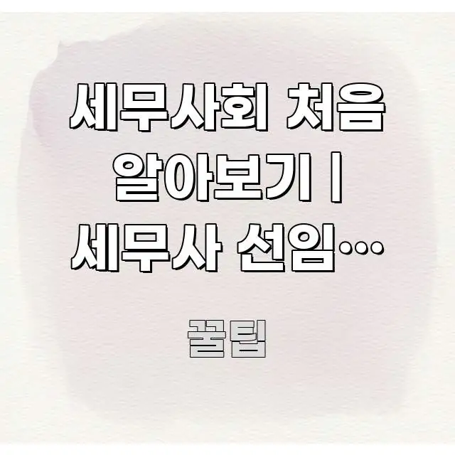 세무사회 처음 알아보기 | 세무사 선임과 업무 범위 꼭 알아야 할 정보를 담은 블로그 헤더 이미지 - 활용 예시 이미지