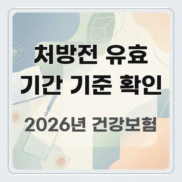 처방전 유효 기간 기준 확인 핵심 요약 처방전 유효 기간 기준 확인 알기 쉽게 정리한 정보 요약 인포그래픽 이미지 - 본문 내용과 연관된 이미지