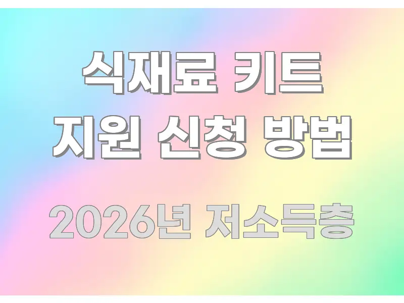 식재료 키트 지원 신청 방법 간결하고 명료한 블로그 헤더 이미지 - 글 흐름을 돕는 시각 자료