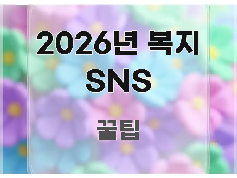 2026년 복지 SNS 핵심만 담은 블로그 헤더 이미지 - 독자 이해를 위한 이미지