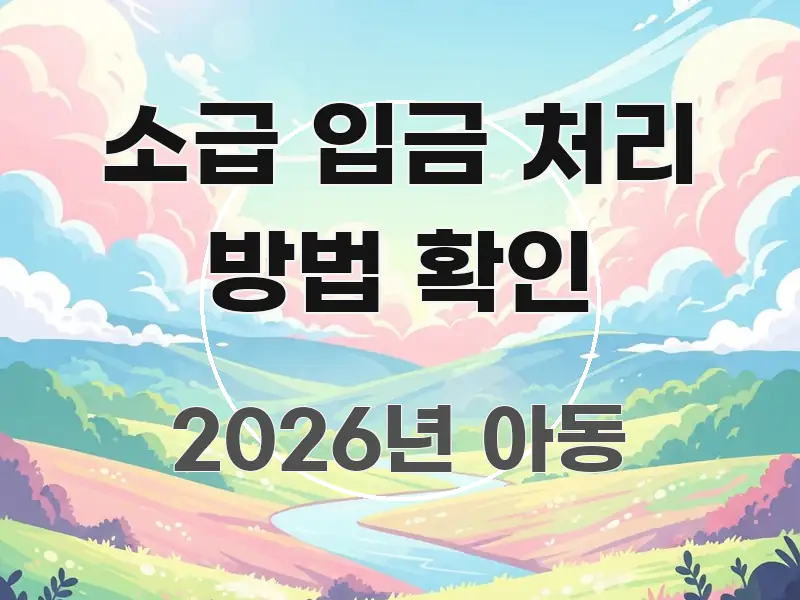 소급 입금 처리 방법 확인 검증된 정보로 구성된 정보 요약 포스터 - 독자 이해를 위한 이미지